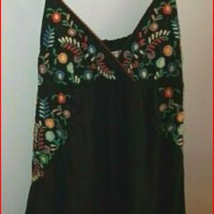 Joy Joy Black Dress Lined Spaghetti Straps Size Sm